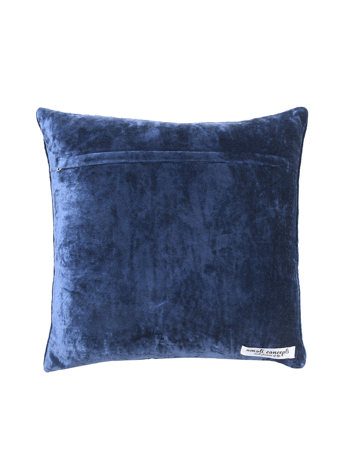 Viscose Velvet Double Needle and beads work handcrafted cushion cover