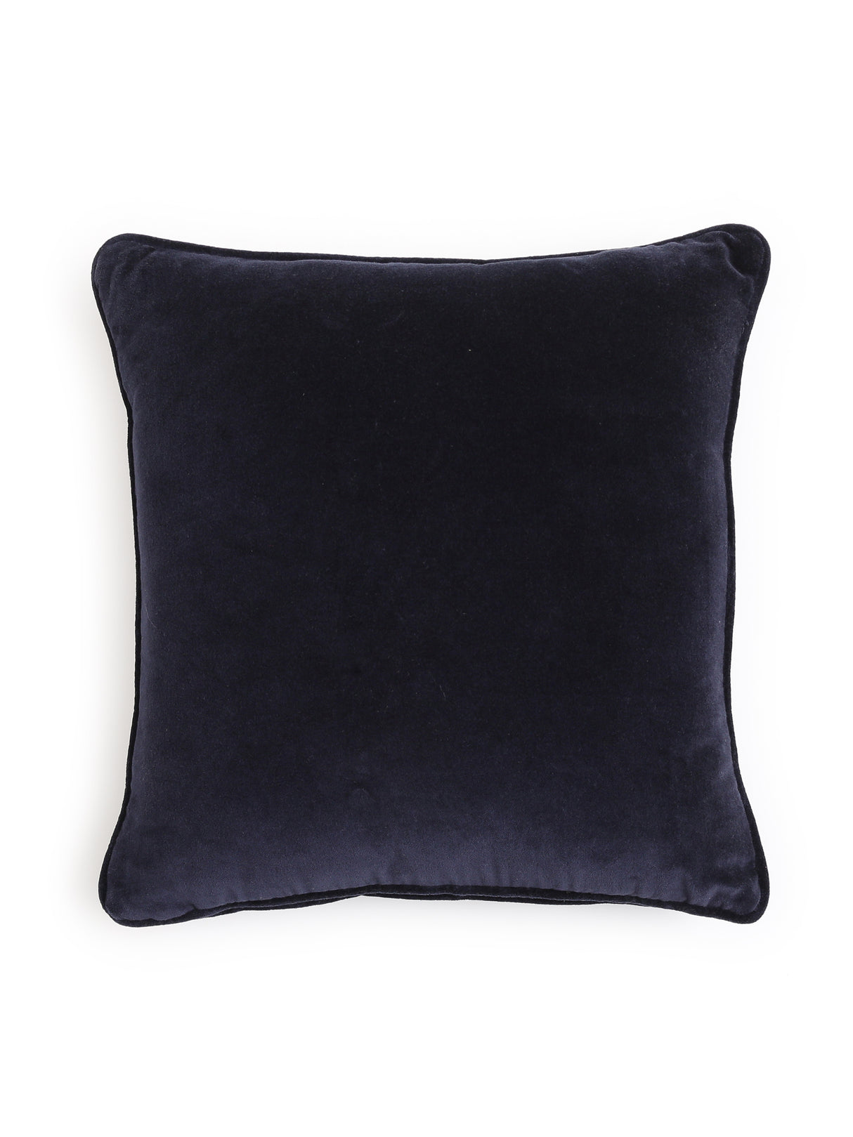Classic Elegant cotton velvet cushion cover in solid color - Navy Blue