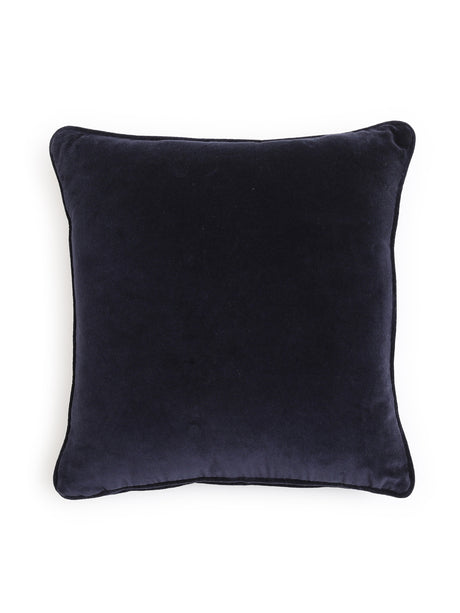 Classic Elegant cotton velvet cushion cover-solid color-Navy Blue