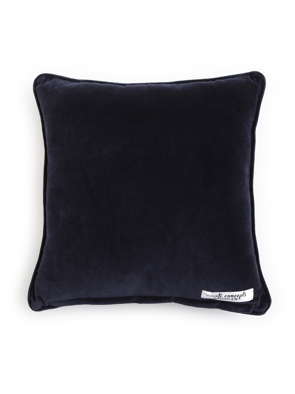 Classic Elegant cotton velvet cushion cover in solid color - Navy Blue