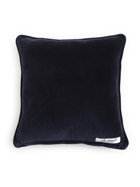 Classic Elegant cotton velvet cushion cover-solid color-Navy Blue
