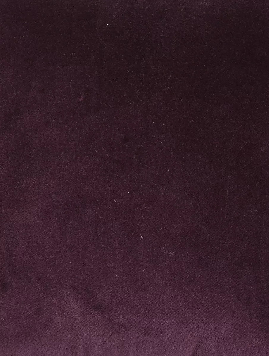 Cushion Cover - Classic Elegant Cotton Velvet In Solid Color - Deep Violet
