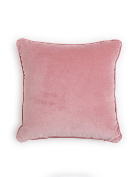 Classic Elegant cotton velvet cushion cover in solid color - Pink