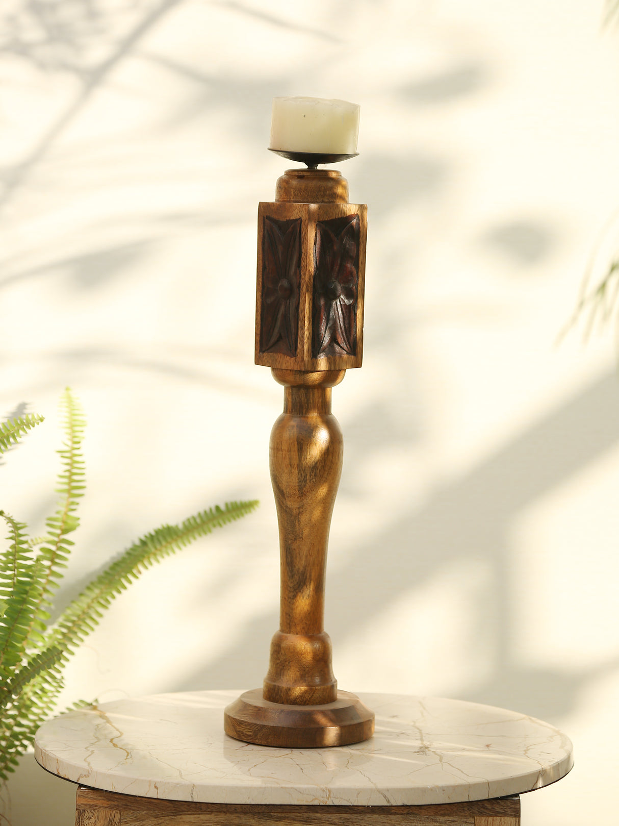 Handcrafted Paya design Rustic candle Holder - Style1