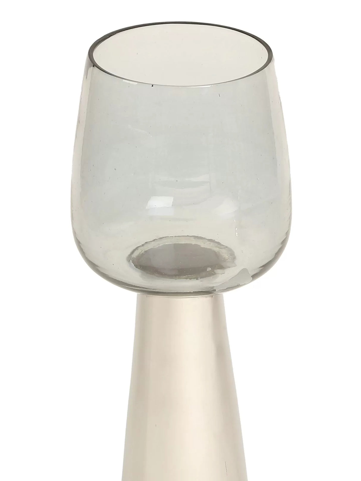 Candle Holder - Smokey Grey Glass Hurricane Set of 3