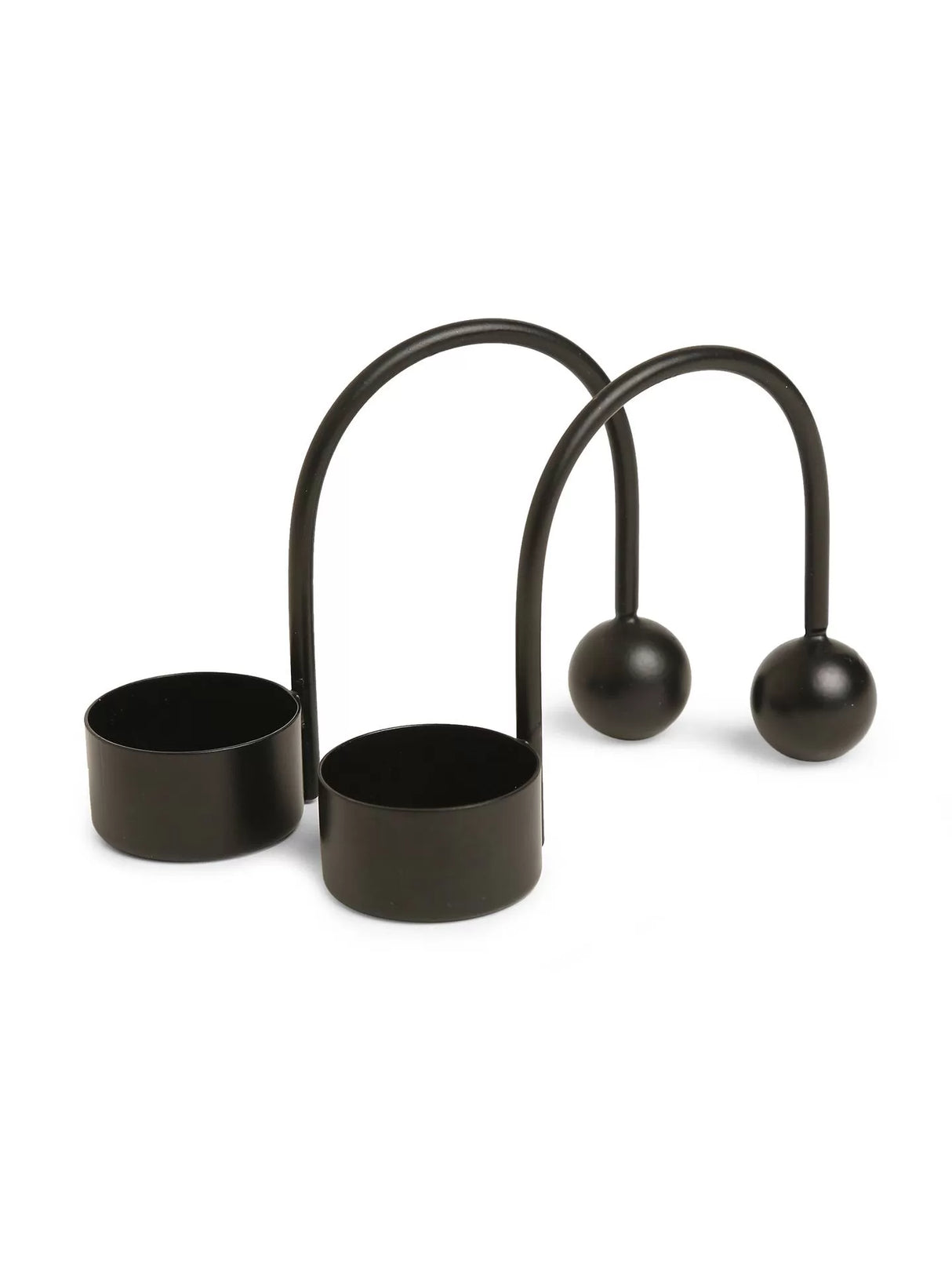 Light Holder - Minimal Tea - Black set of 2