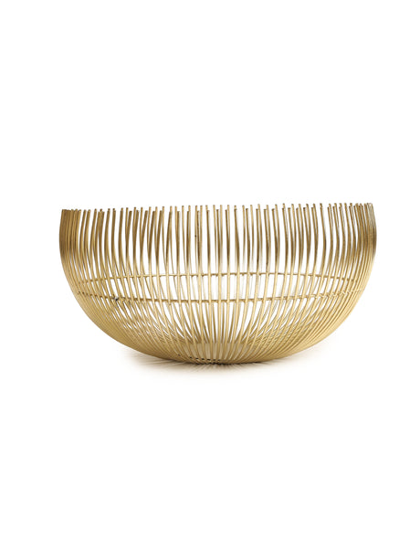 Fruit Basket in matt Gold finish