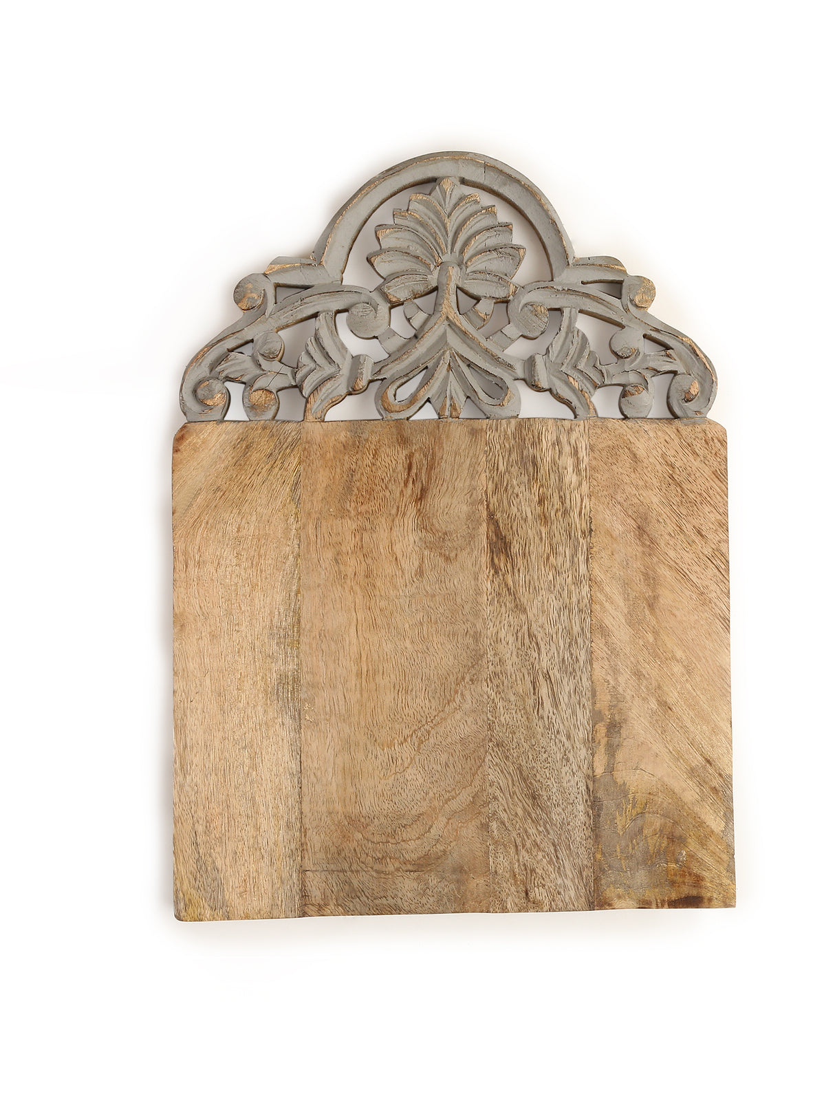 Chopping Board - Grey and Natural Hand Carved