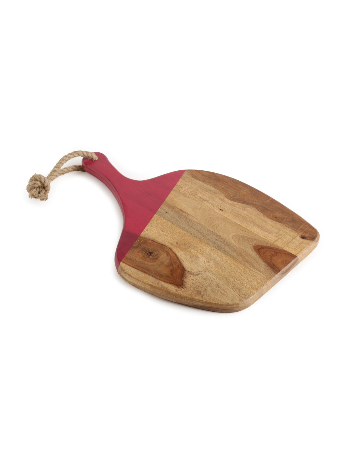 Chopping Board - Cheese Board Cum Platter With Pink Handle