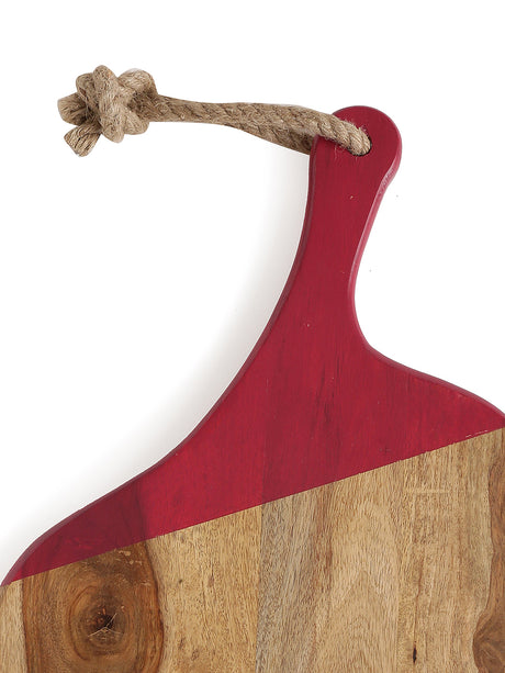Chopping Board - Cheese Board Cum Platter With Pink Handle