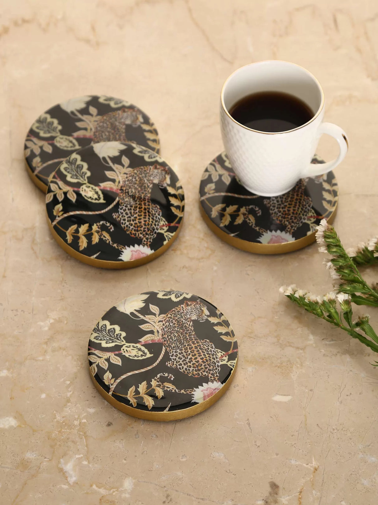 Forest Design Decal Coasters
