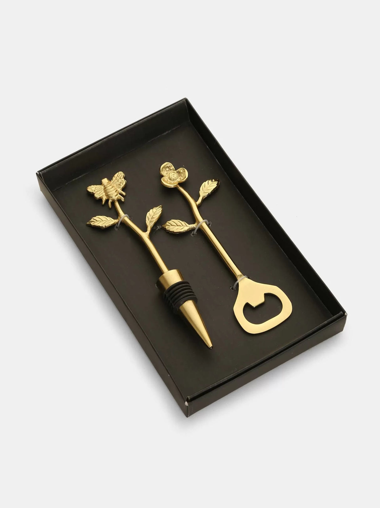 Bee Bottle Stopper & Flower Opener Set of 2