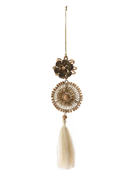 Christmas Star, Ring Ornament with Tassels-S-(Set-of-3)