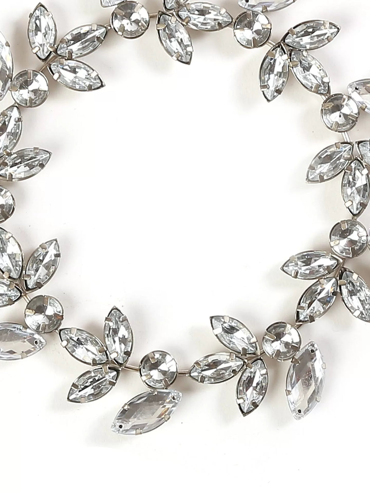 Crystal Star Ornament With Beaded Tassel And Crystal Wreath - Silver