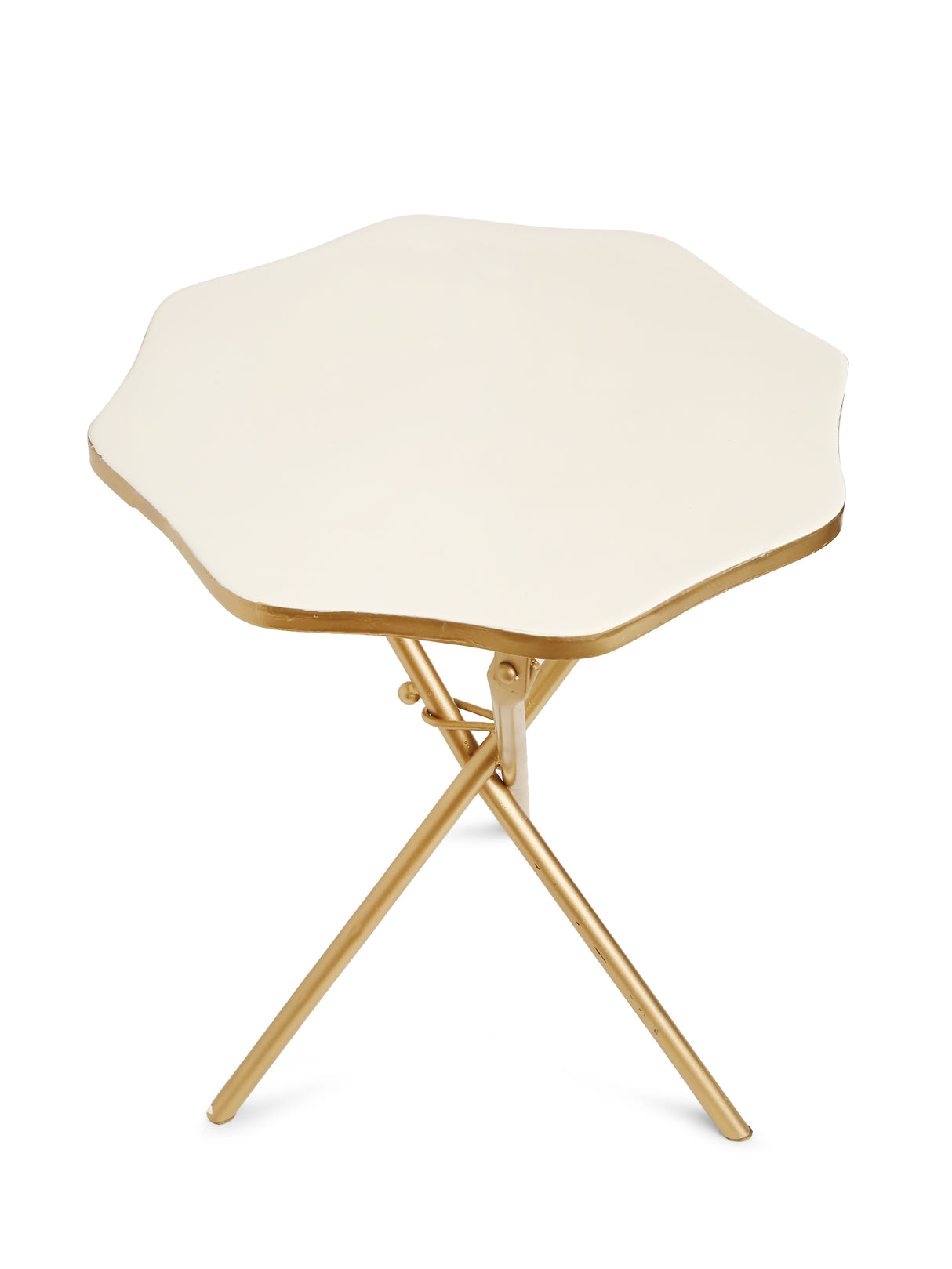 Foldable Table - Ivory Enamel Finish
