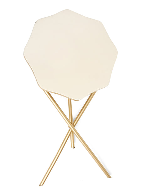 Foldable Table - Ivory Enamel Finish