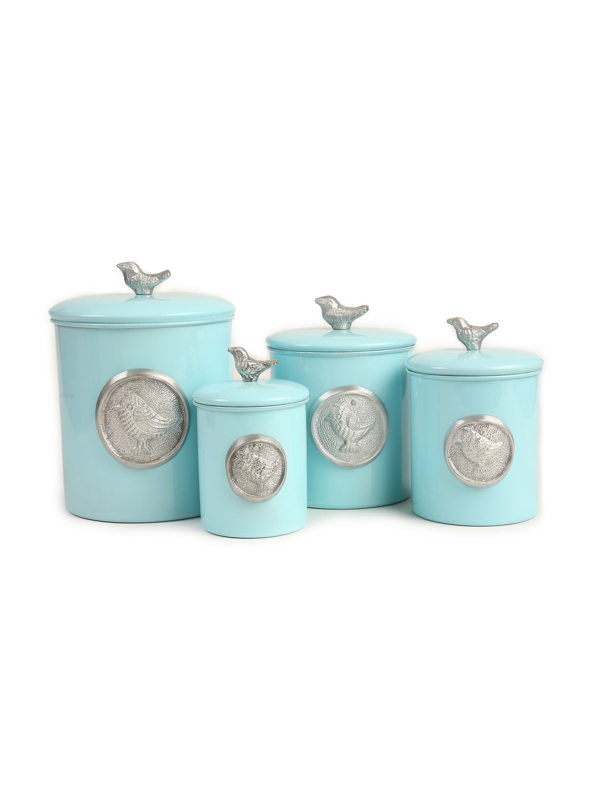 Bird design Blue Canister set