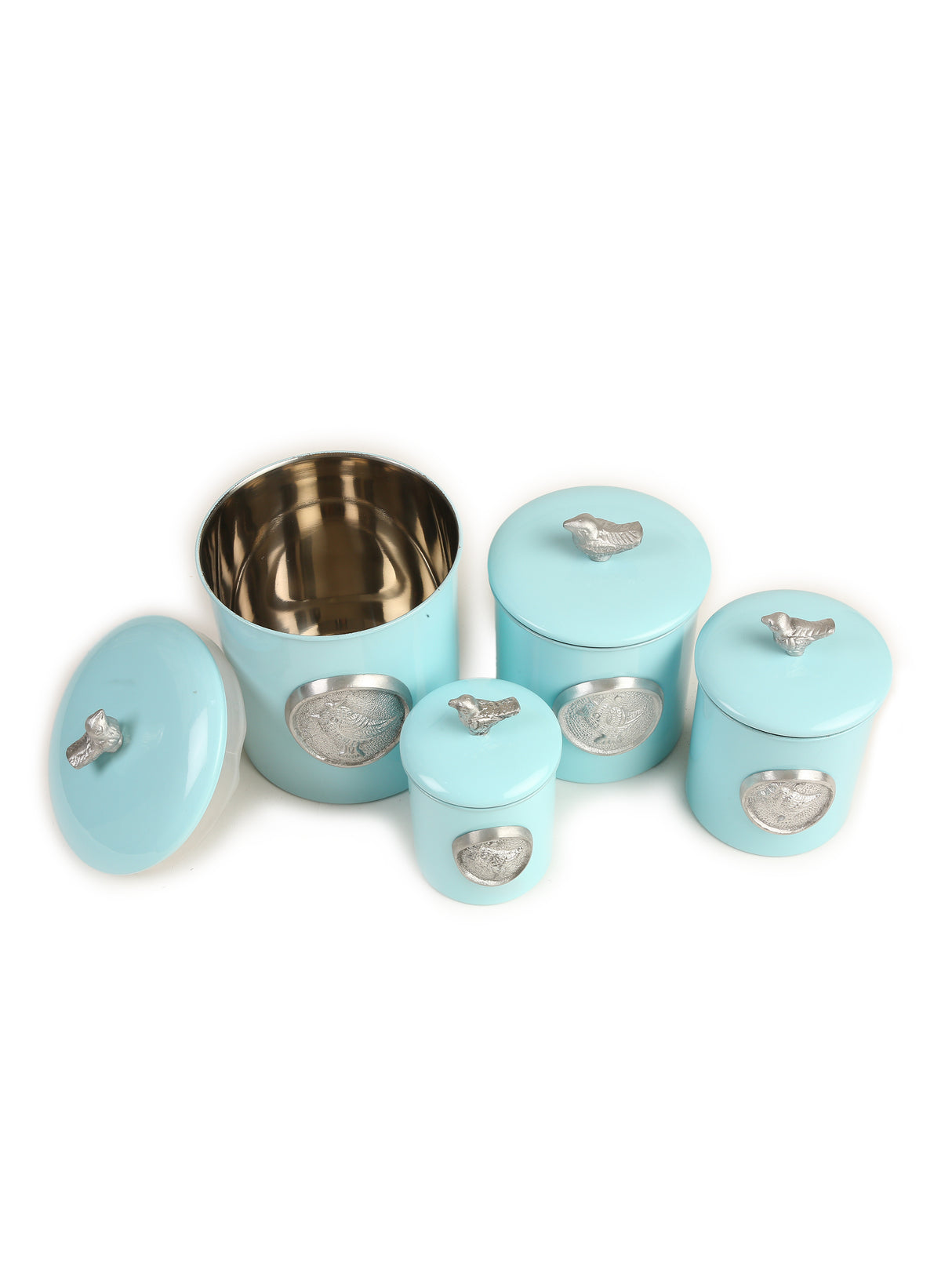 Bird design Blue Canister set