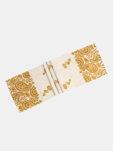 Stylish Amber Sky - Yellow Table Runner Embroidered