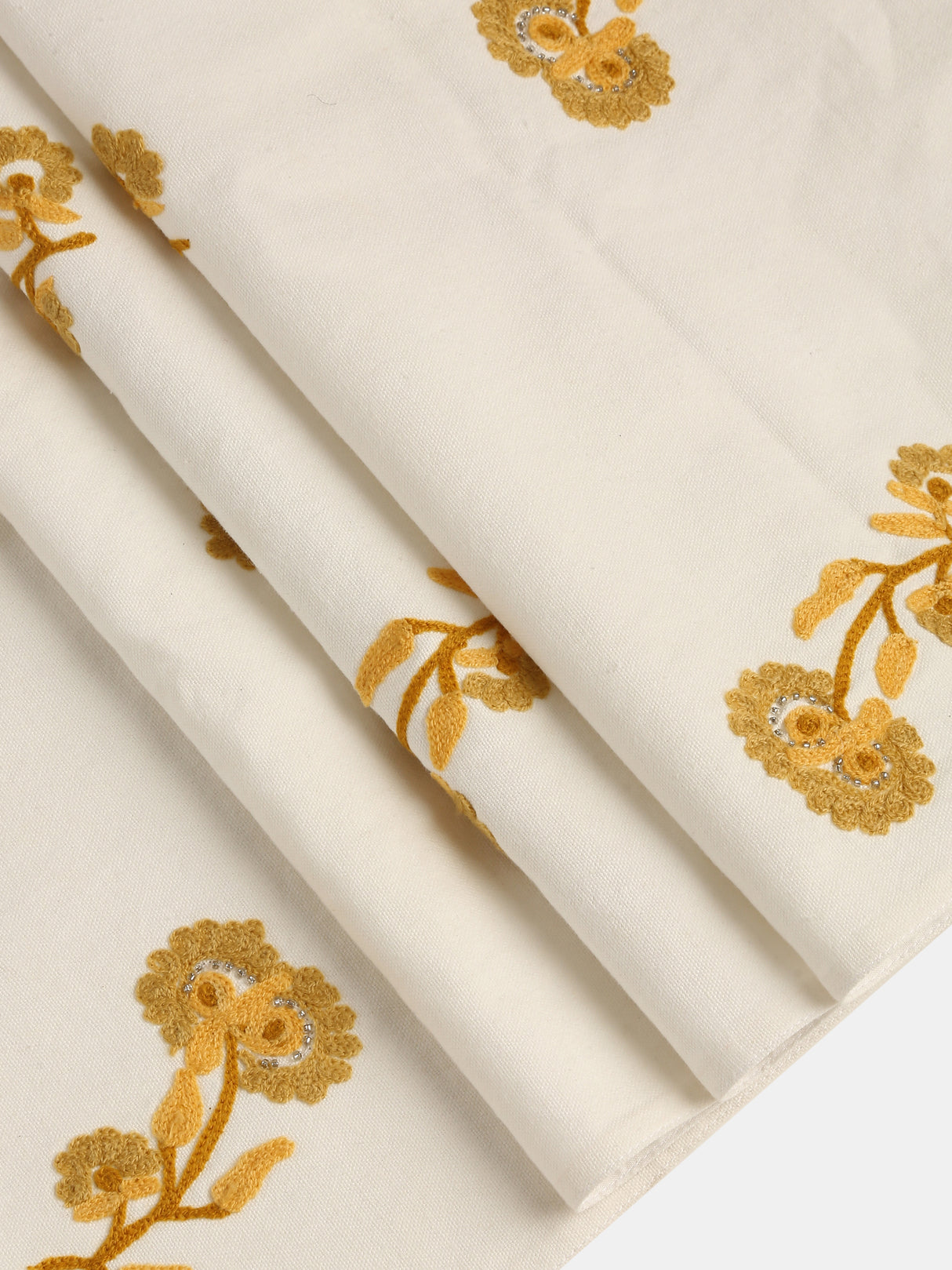 Stylish Amber Sky - Yellow Table Runner Embroidered