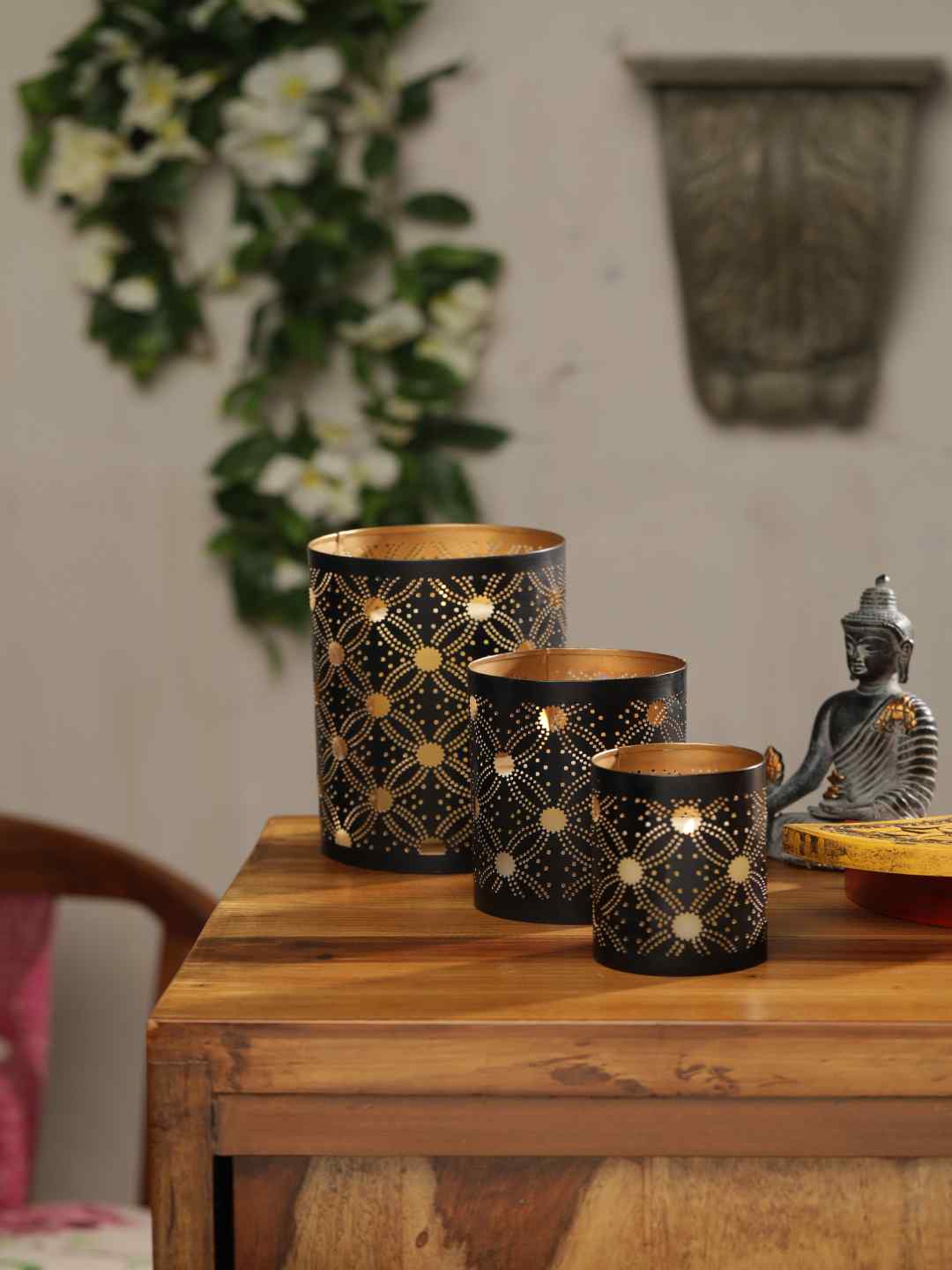 Light Holders - Antique Look T Set of 3