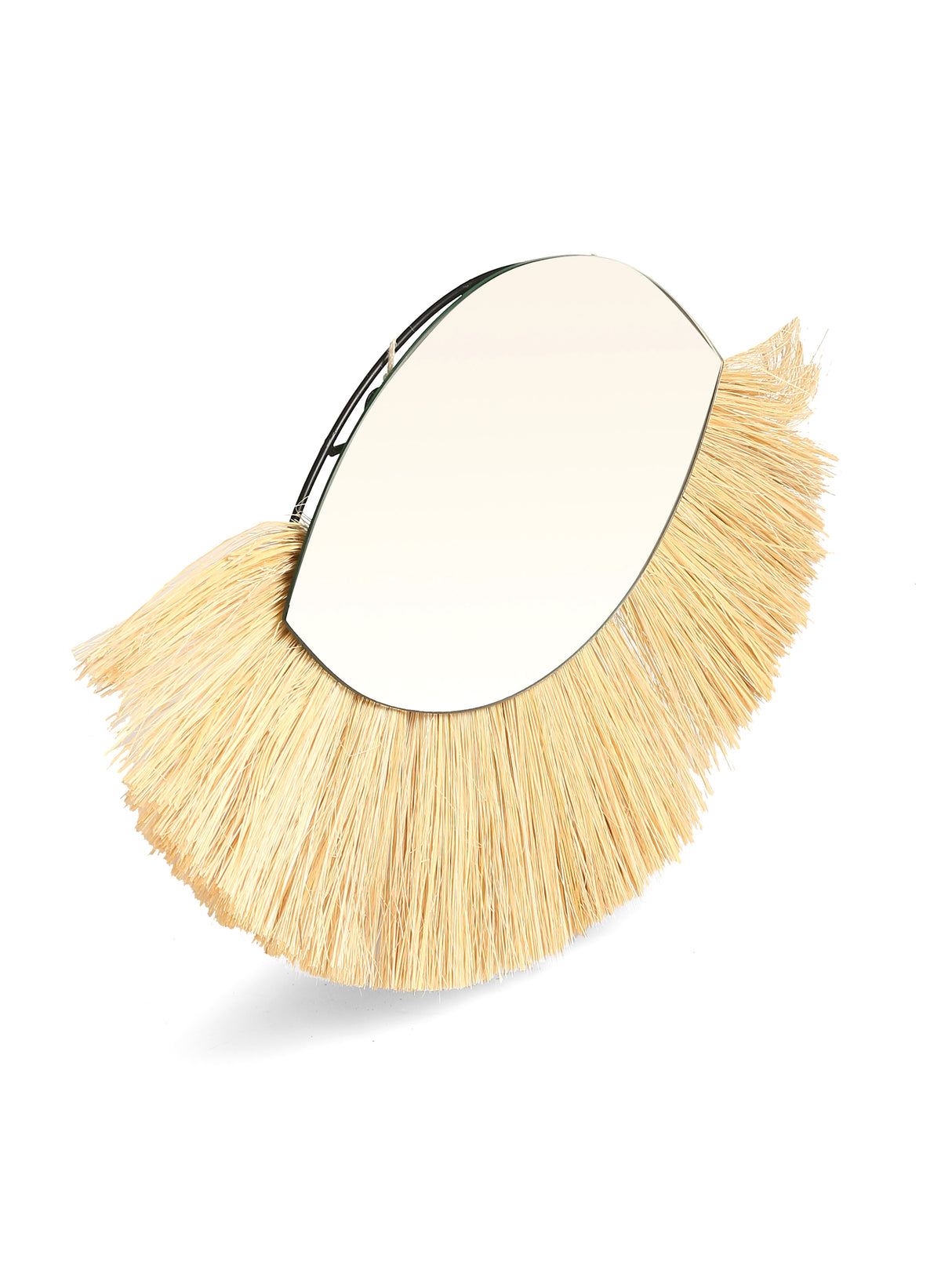 Mirror - Eye shaped decorative crafted with Natural sea grass