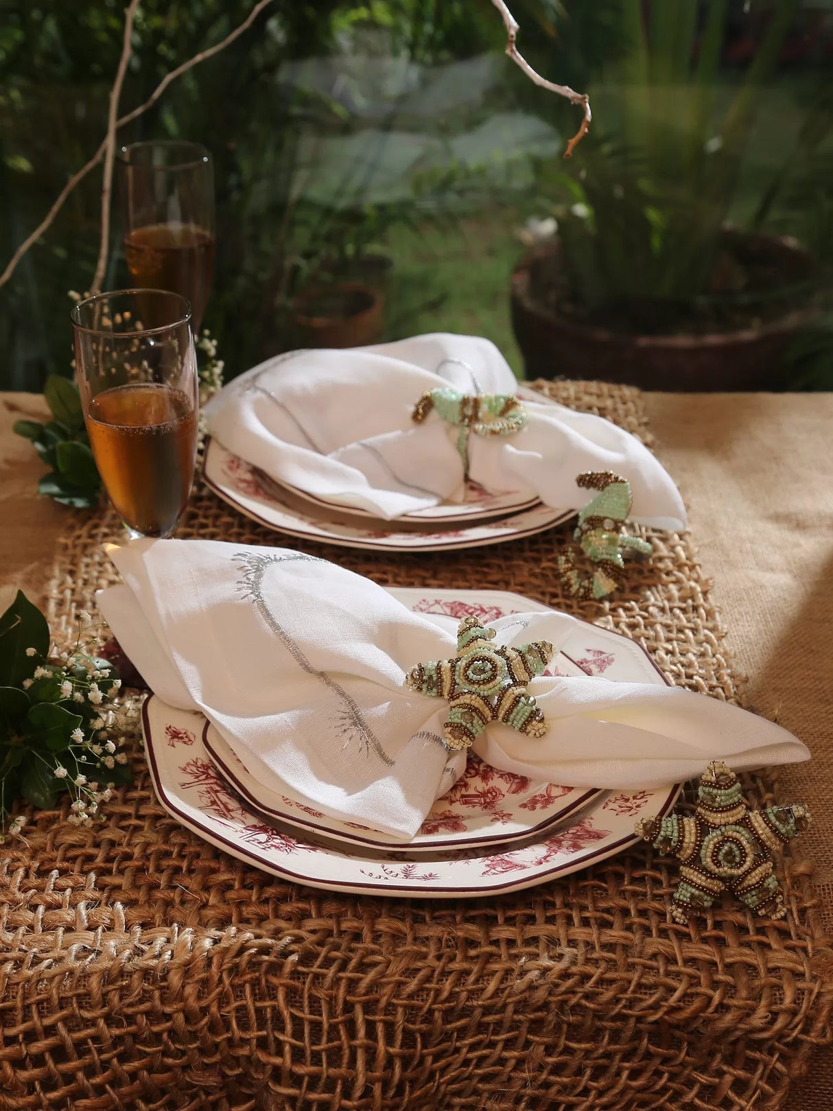 Napkin Rings - Sealife Beaded Set of 4