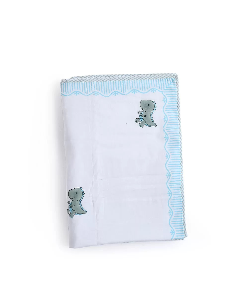 Baby Dohar - Dinosaur Hand Block Print