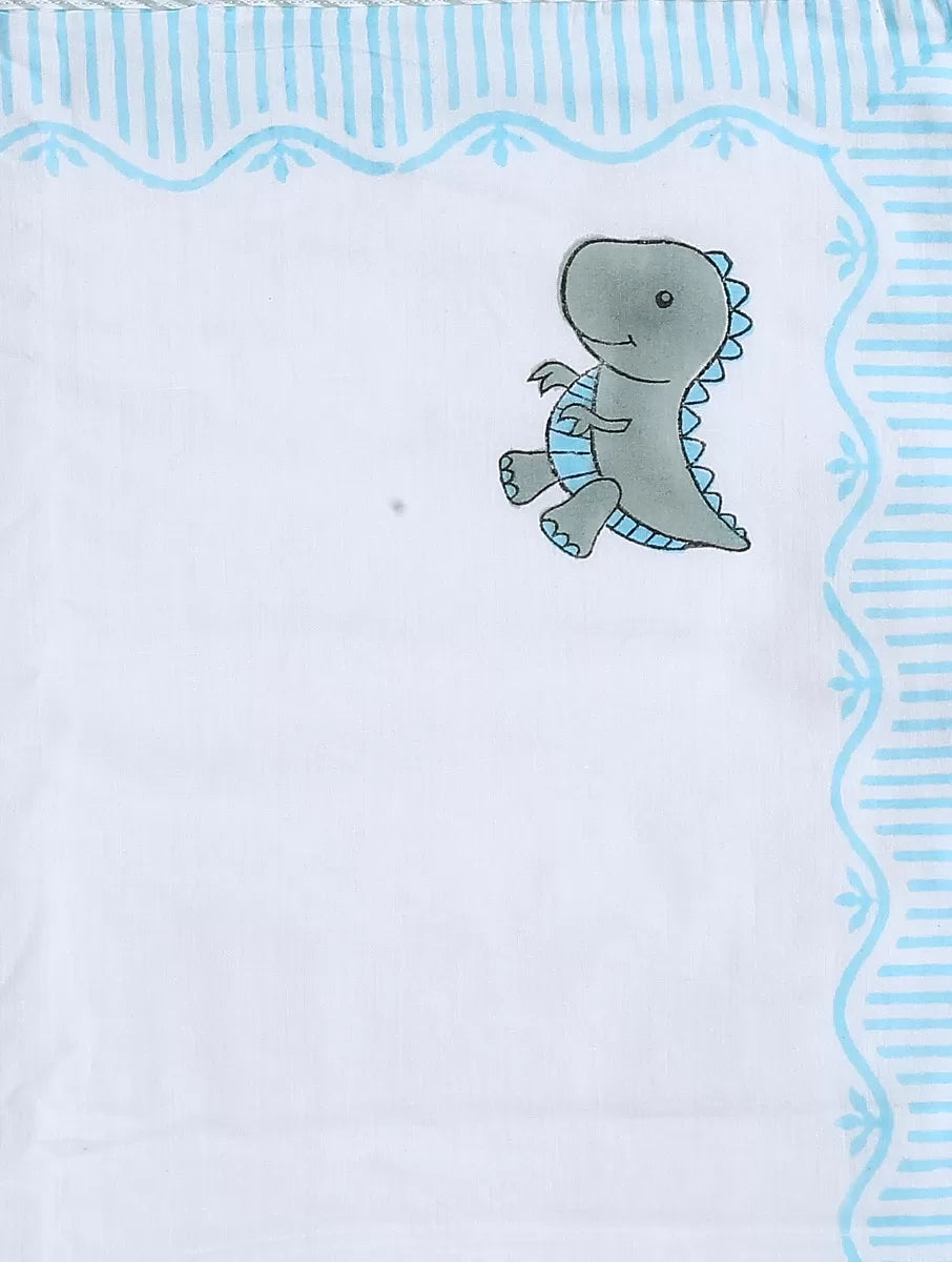 Baby Dohar - Dinosaur Hand Block Print