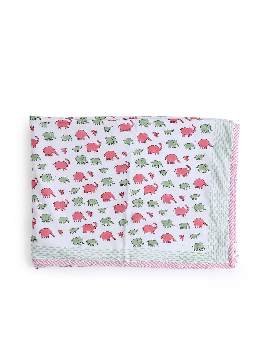 Baby Dohar - Elephant Hand Block Print