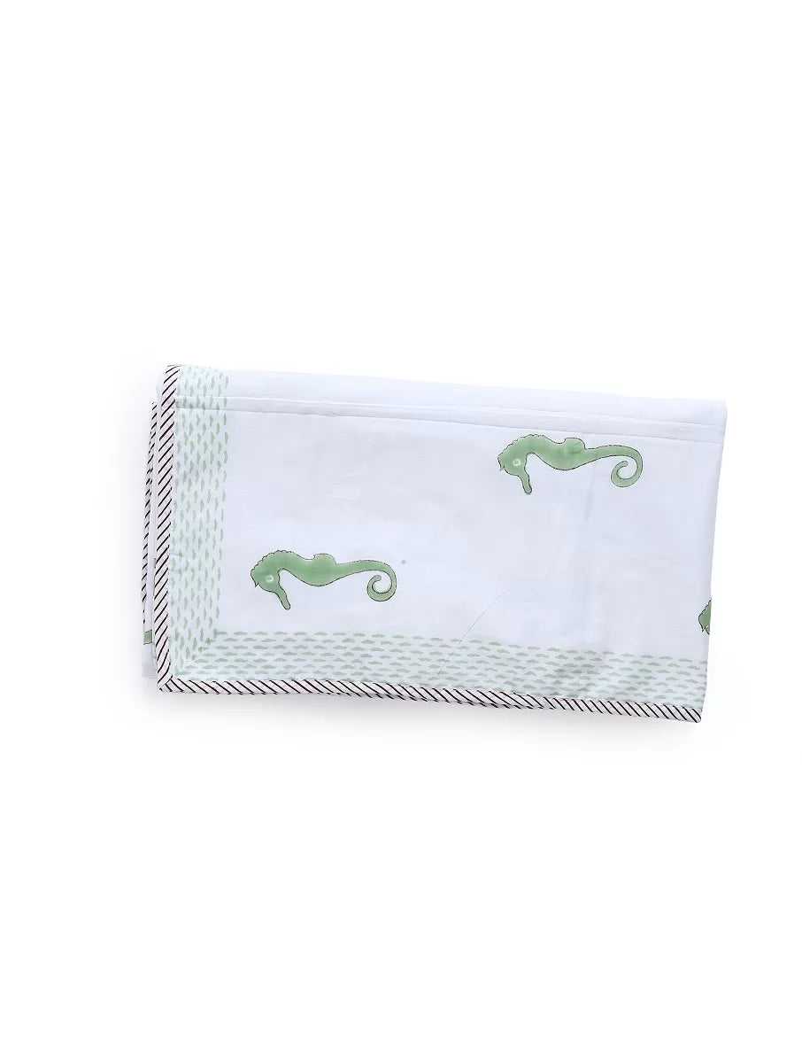 Baby Dohar - Seahorse Hand Block Print