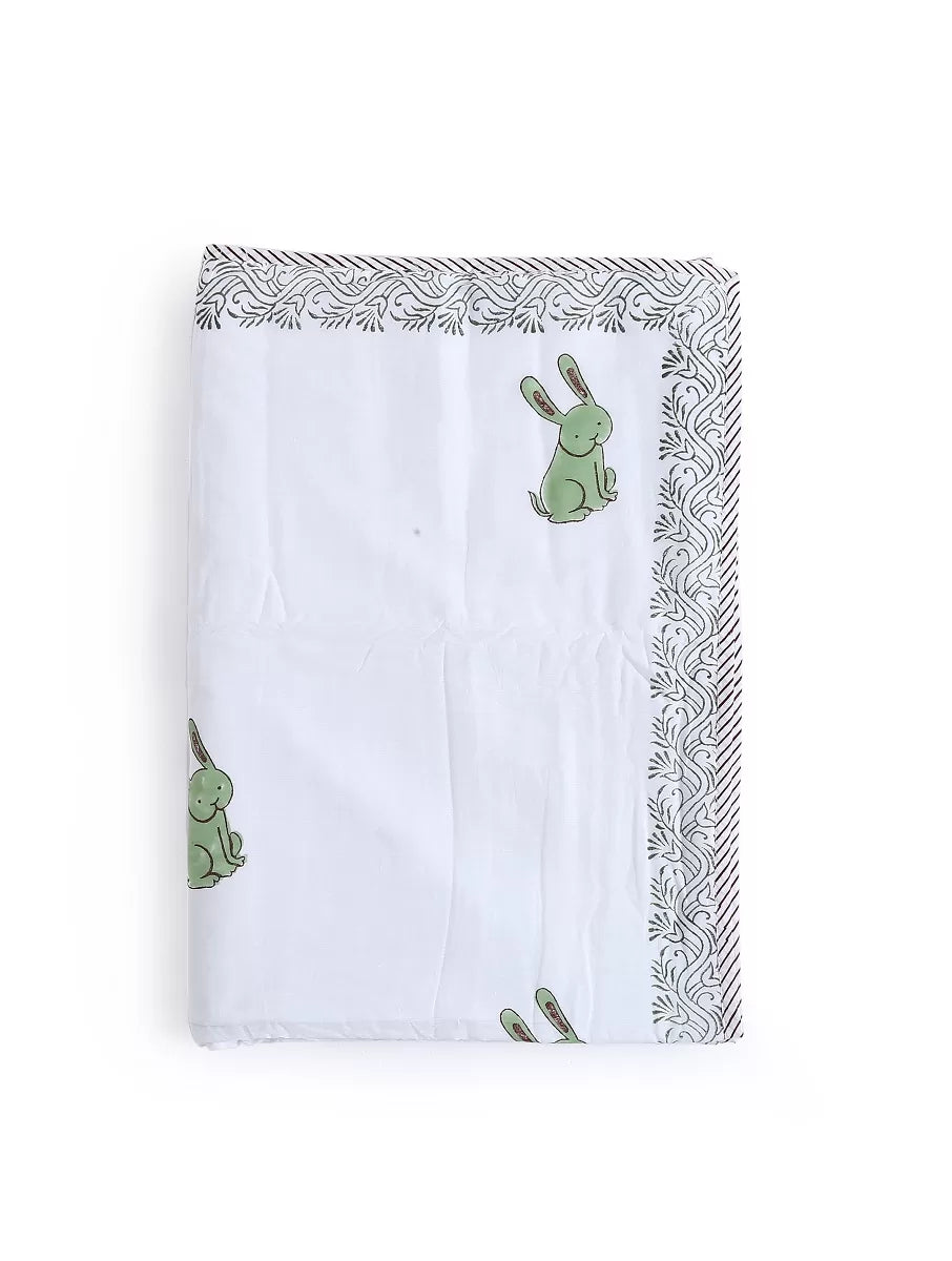 Baby Dohar - Rabbit Hand Block Print