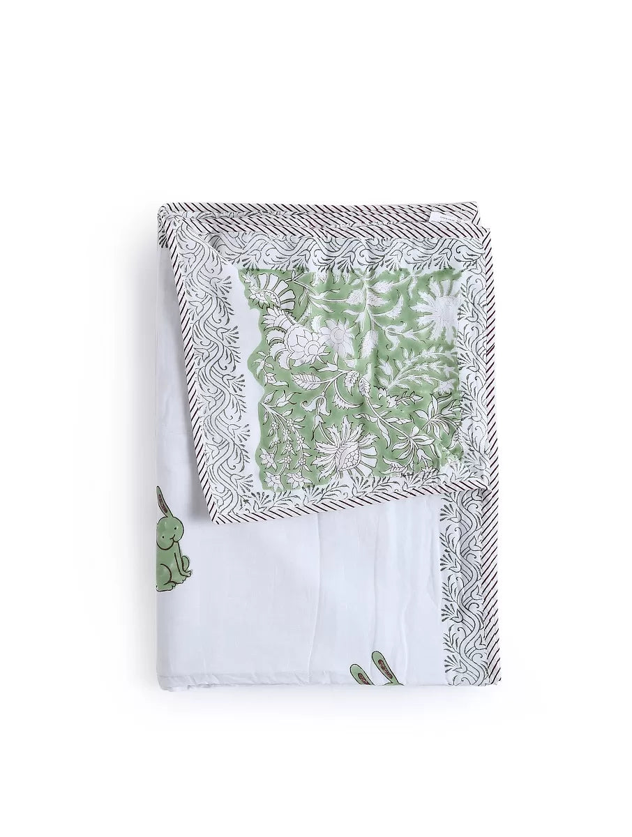 Baby Dohar - Rabbit Hand Block Print