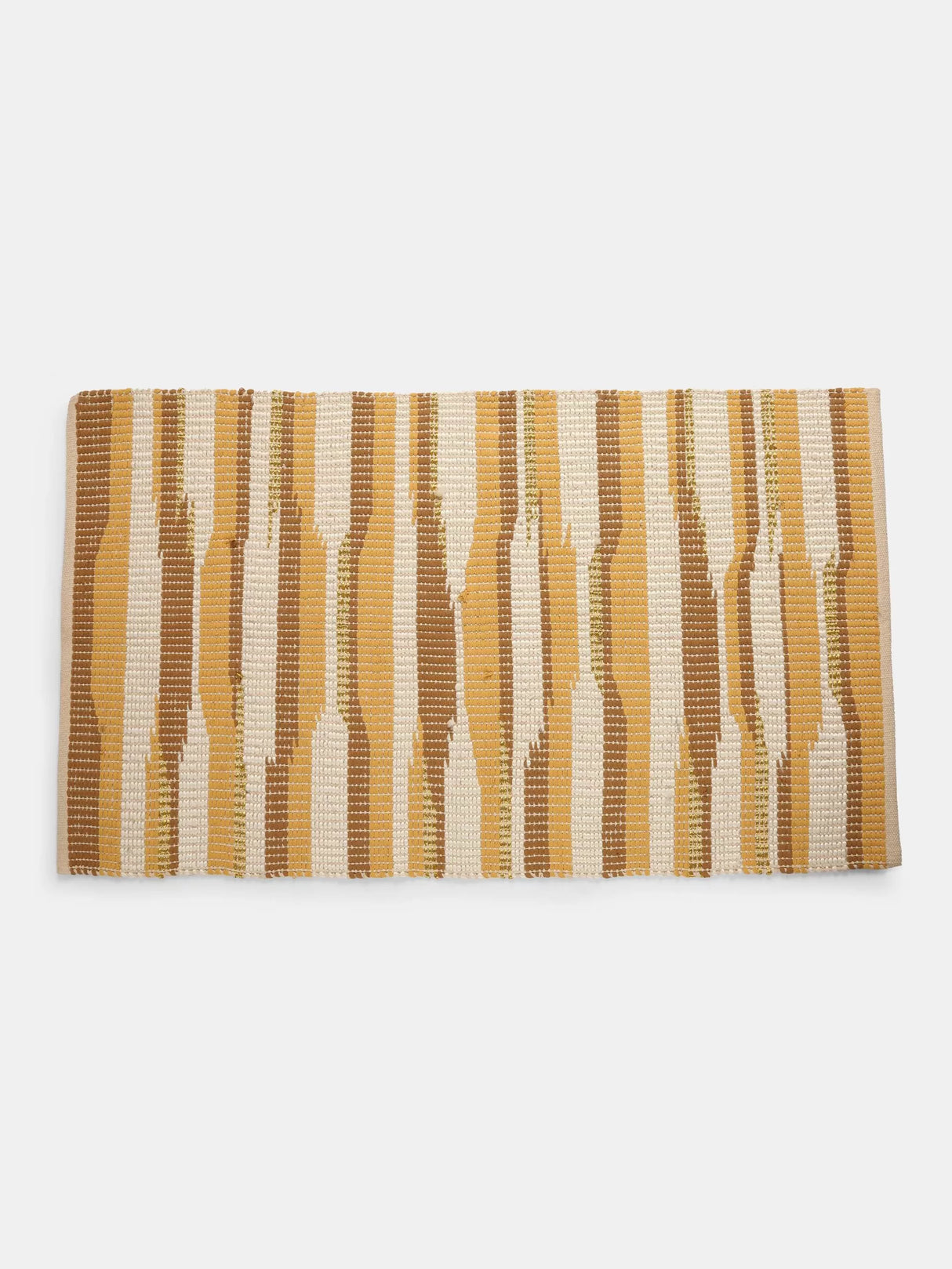 Yellow And Off White Dari With Golden Details