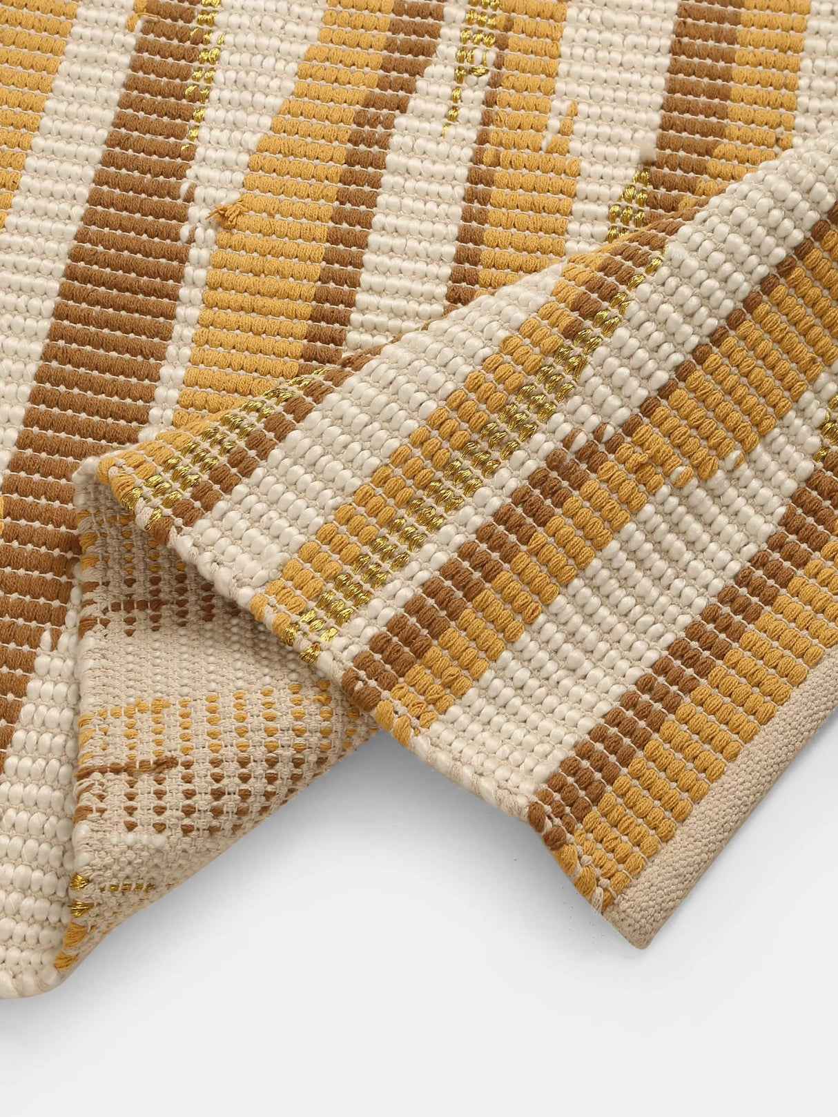 Yellow And Off White Dari With Golden Details