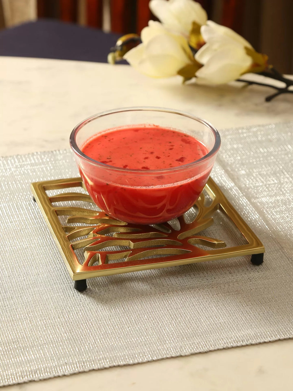 Trivet - Matt Gold Tree Design