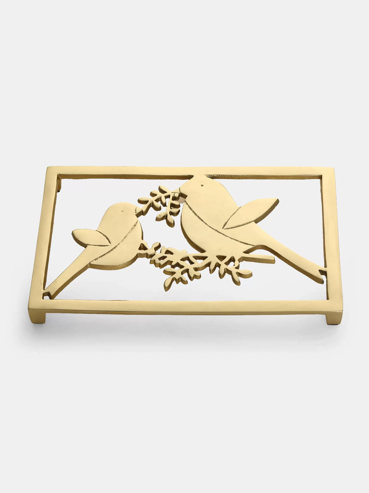 Trivet - Sparrow Design Gold Tone - Large