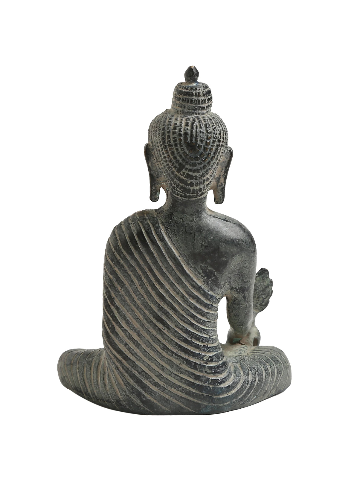 Brass Statue - Buddha in Antique Blue Stone Finish