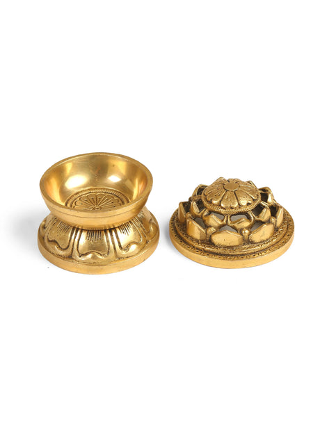 Handcrafted brass incense holder for home temple and festive decor