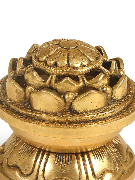 Antique gold floral incense burner ideal for gifting