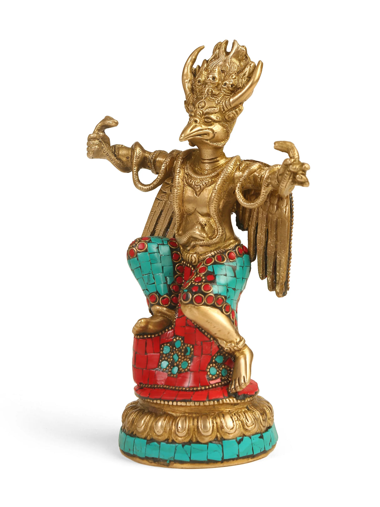 Brass Statue - Garuda in Stone work