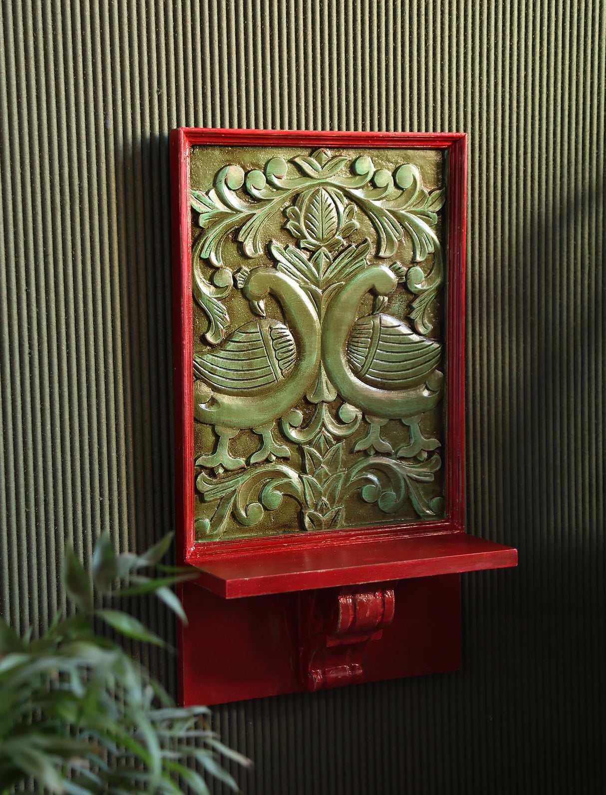 Antiquity Rustica Collective - Wooden Wall Carved Shelf