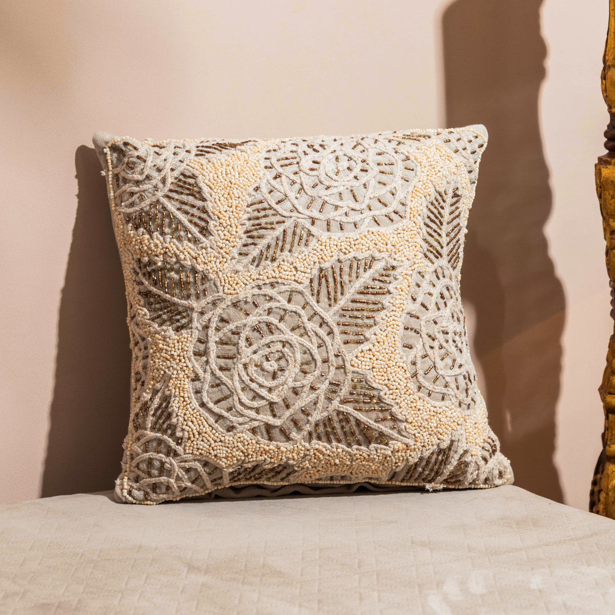 Auric Elegance Cushion Cover