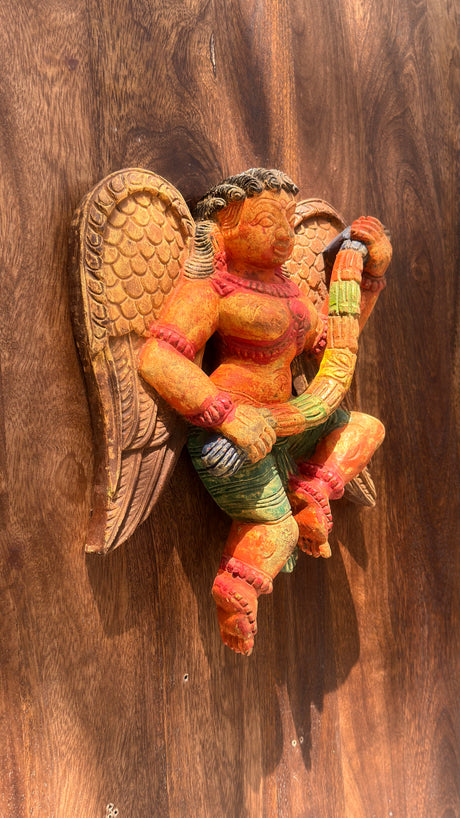 Handcrafted Wooden Gandharva