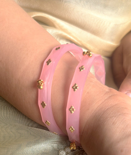 Ruhani Brass leaf And Small Bell Bangles