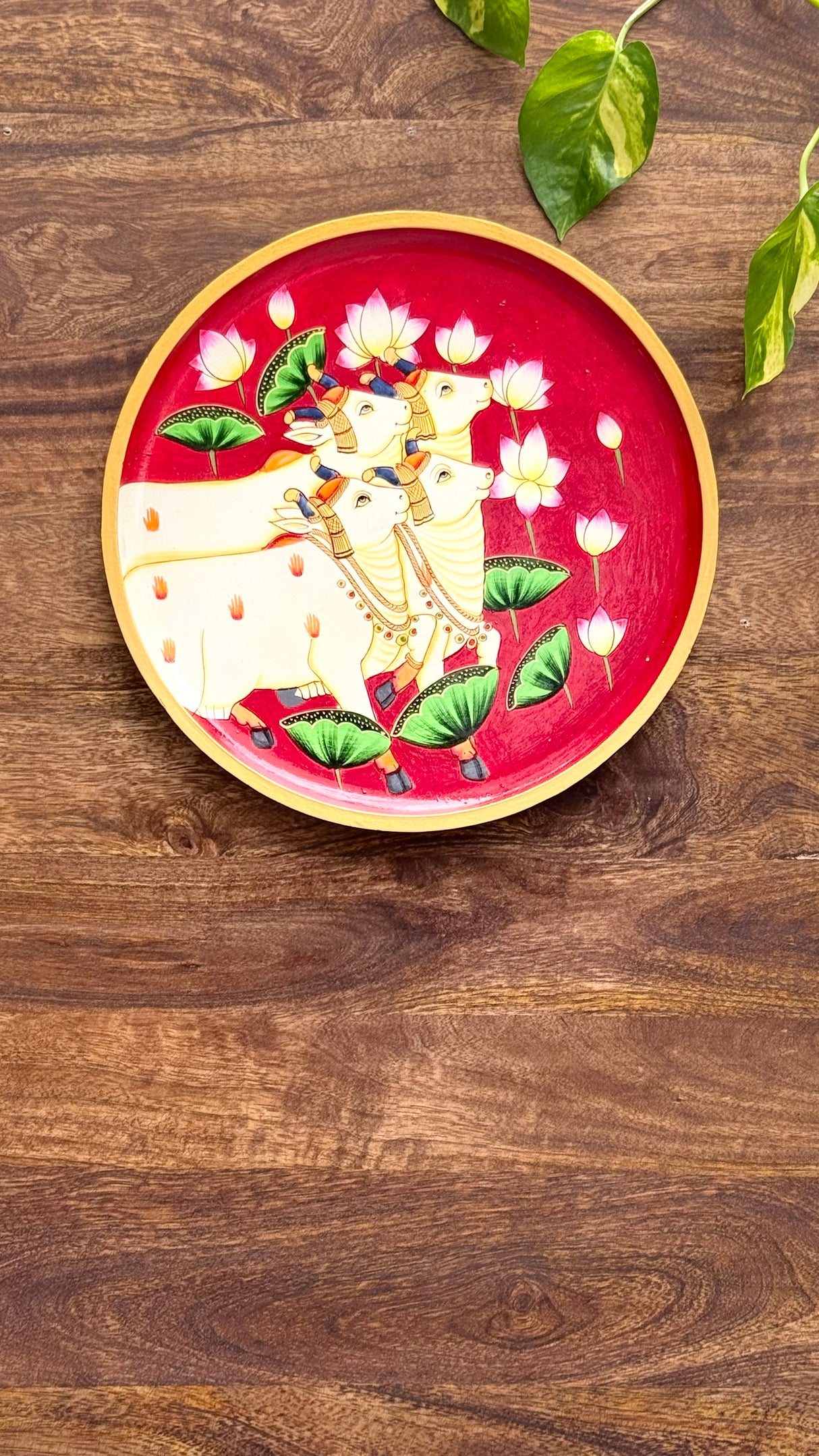 Wooden Wall Plates - Sacred Cow