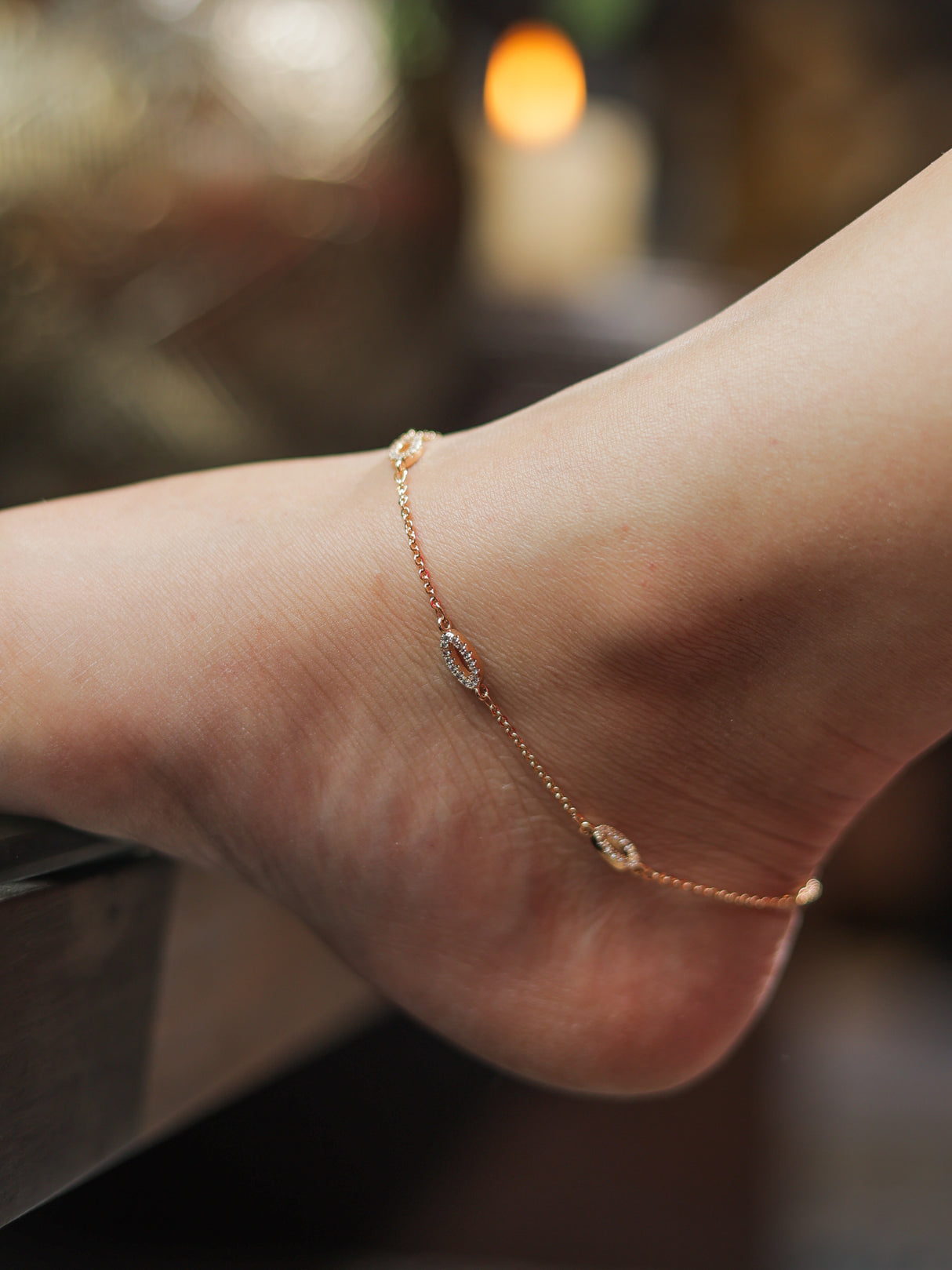 siya Brass plated with studs anklet