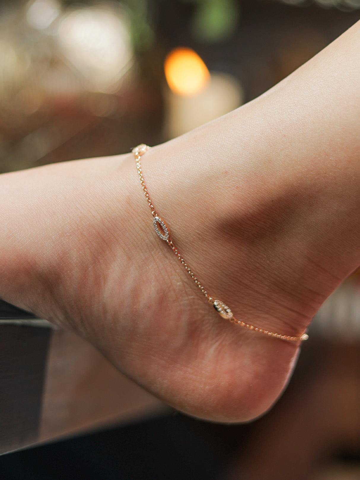 siya Brass plated with studs anklet