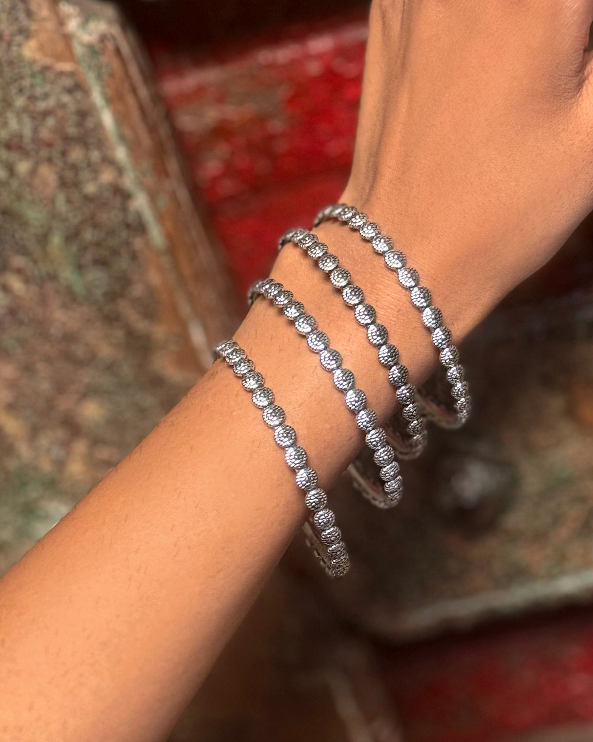 Noor Elegant german Silver Bangles