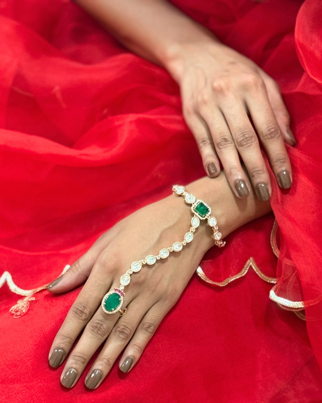 Kalyani Hand Harness Bracelet with Ring